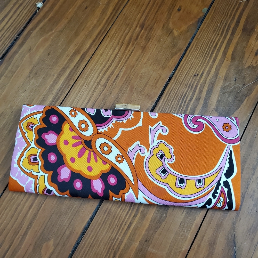 Women's banana republic long silk wallet